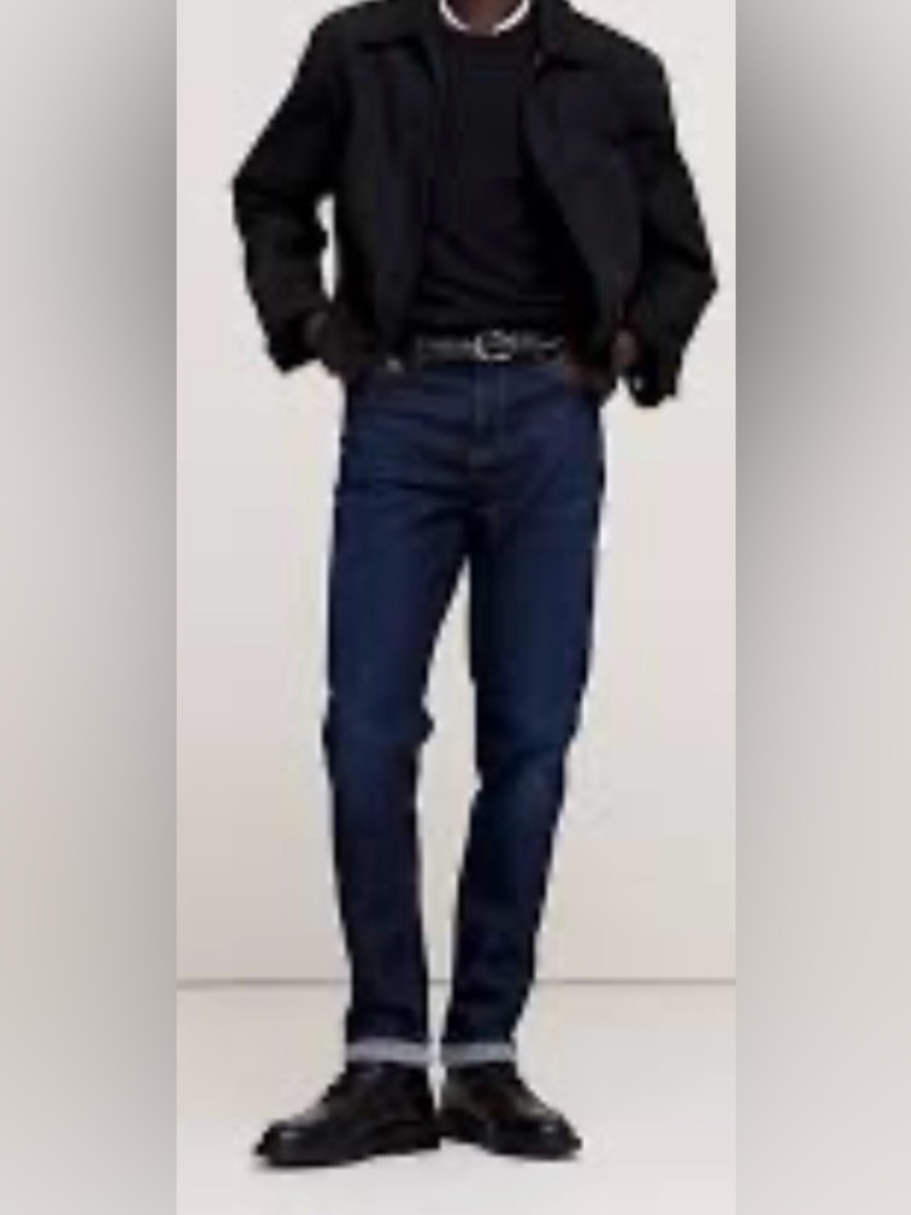 Banana Republic Men's Slim Traveler Dark Rinse Slim Straight Jeans 2.0